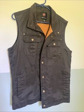 Brown Western Vest, with deep pockets